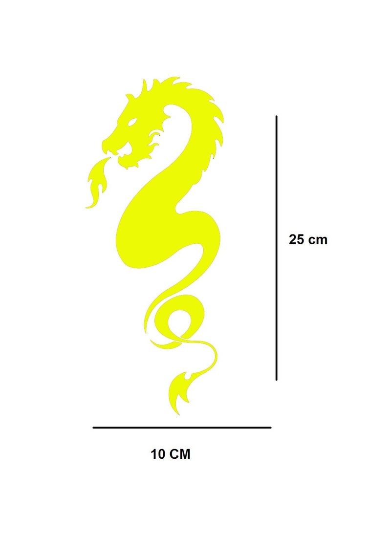 Generic Dragon Fire Sticker - Yellow 
