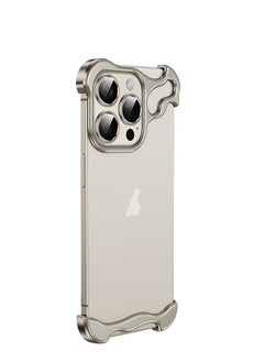 General For iPhone 15promax/15pro/15plus/15 Shaped True Frameless Metal Corner Pad Phone Case Drop Proproof 15Promax/15Pro/15plus/15 Case  - Image 1