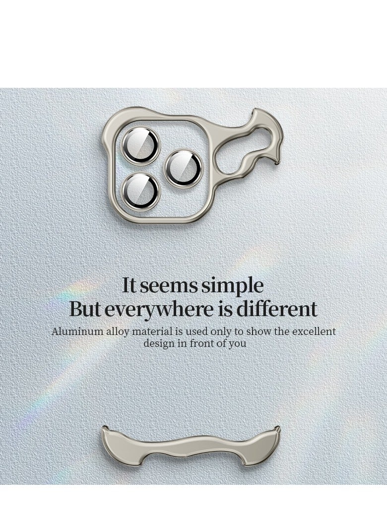 عام حافظة هاتف iPhone 15 Pro Max/15 Pro/15 Plus/15 بإطار معدني حقيقي خالي من الإطار، مع زوايا معدنية، مقاومة للسقوط والصدمات لهواتف 15 Pro Max/15 Pro/15 Plus/15. - Image 4