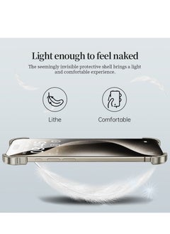 General For iPhone 15promax/15pro/15plus/15 Shaped True Frameless Metal Corner Pad Phone Case Drop Proproof 15Promax/15Pro/15plus/15 Case  - Image 5