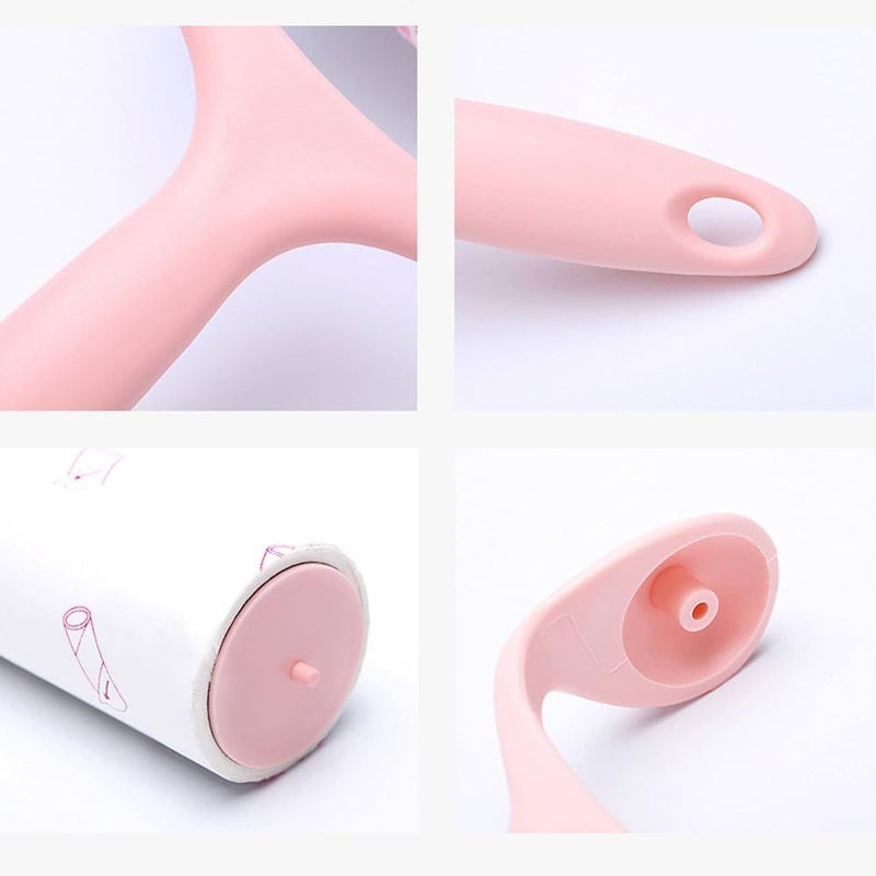 package من 2 من أدوات إزالة الوبر اللاصقة، مجموعة إزالة شعر الحيوانات الأليفة للملابس والسجاد ومقاعد السيارات، تشتمل على مقبضين ومجموعتين من الورق، بلاستيك مُجمَّع - Image 3