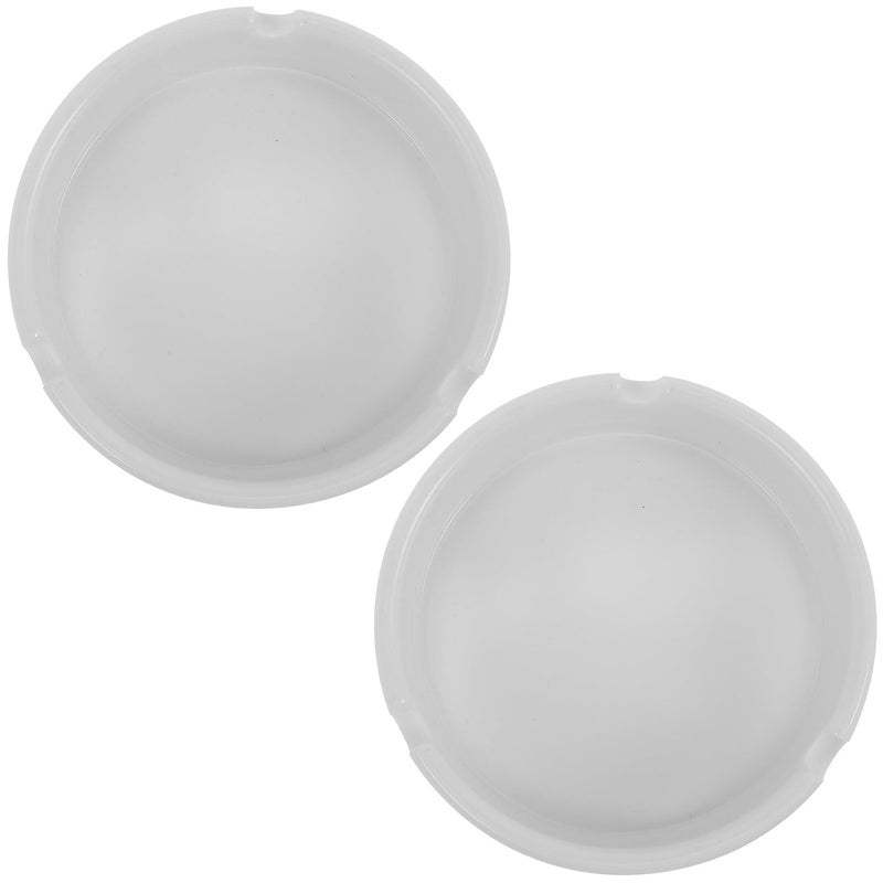 Round Melamine Ashtray Set of 2 Impact Resistant Cigarette Butt Containers for Home Office Patio - Image 2