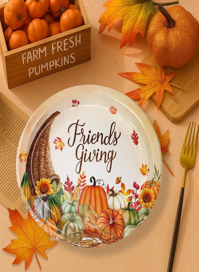 Oigco Friendsgiving Oval Paper Plates 25 Pcs 9" x 11" Large Thanksgiving Disposable Dinner Platters, Autumn Fall Harvest Party Supply Thanksgiving Decor - Image 3
