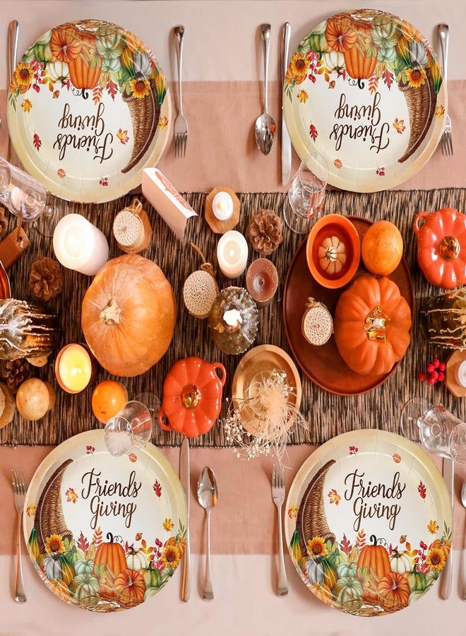 Oigco Friendsgiving Oval Paper Plates 25 Pcs 9" x 11" Large Thanksgiving Disposable Dinner Platters, Autumn Fall Harvest Party Supply Thanksgiving Decor - Image 4