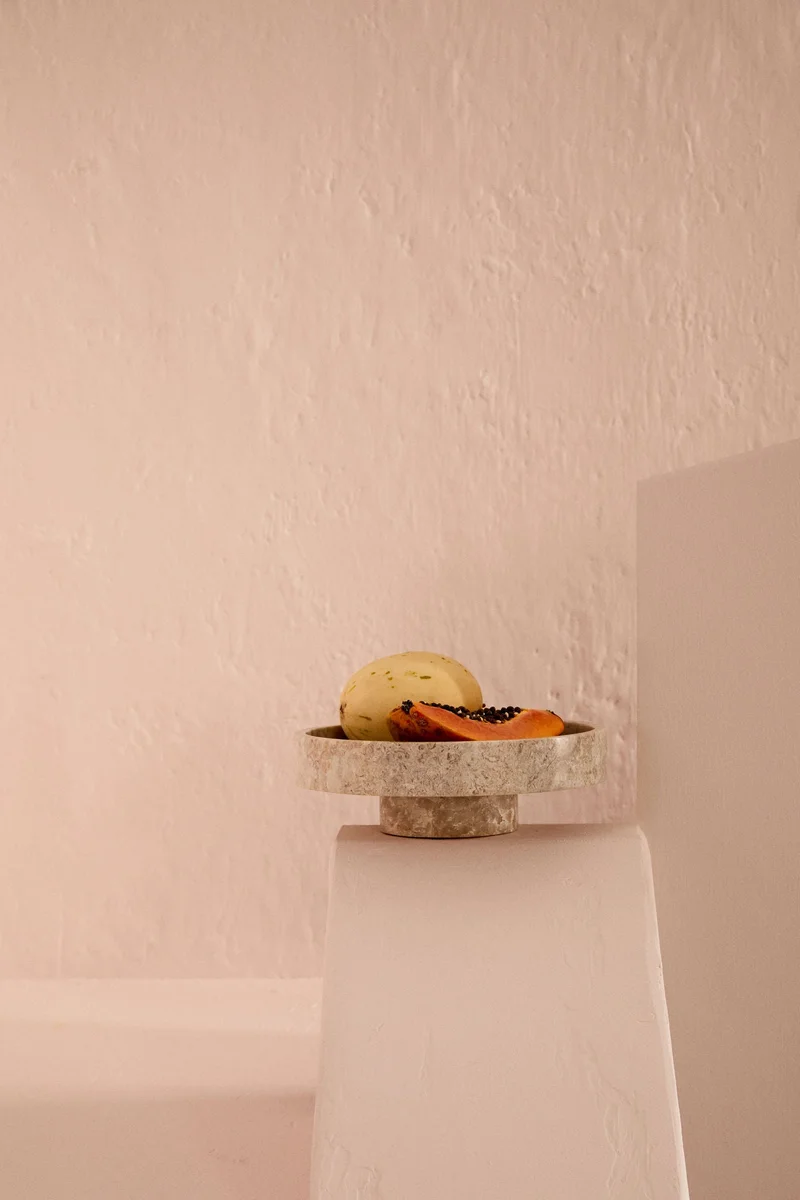 H&M Footed marble serving bowl