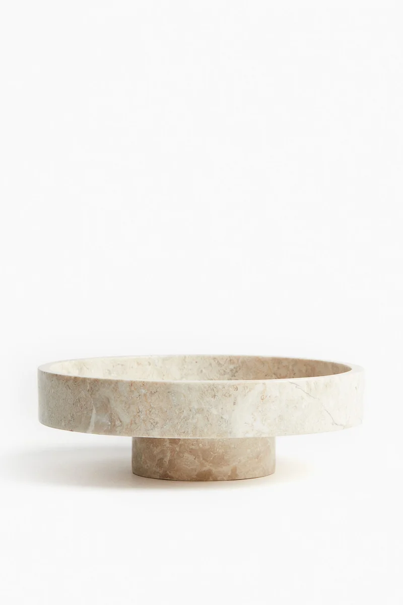 H&M Footed marble serving bowl