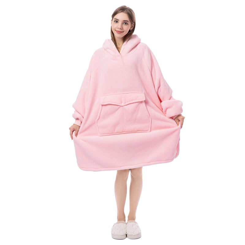 Krifey Wearable Blanket Hoodie Oversized Sherpa Hooded as Christmas Gifts Birthday Gifts for Mom Women Girlfriend Men Cozy Sweatshirt with Giant Pocket