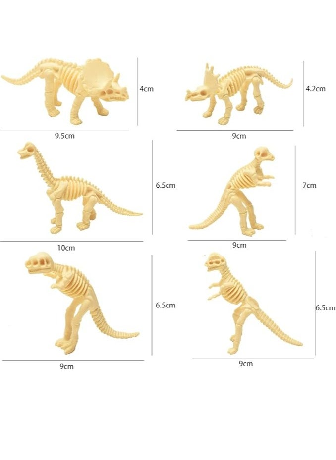 RATSAW 12Pcs Dinosaur Fossil Skeleton Assorted Dino Bones for Science Play Dino Sand Dig Party Favor Decorations and Stocking Stuffer  - Image 3