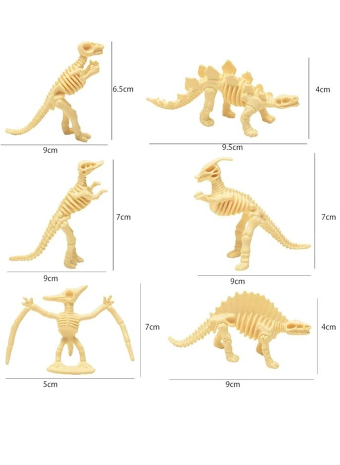 RATSAW 12Pcs Dinosaur Fossil Skeleton Assorted Dino Bones for Science Play Dino Sand Dig Party Favor Decorations and Stocking Stuffer  - Image 4