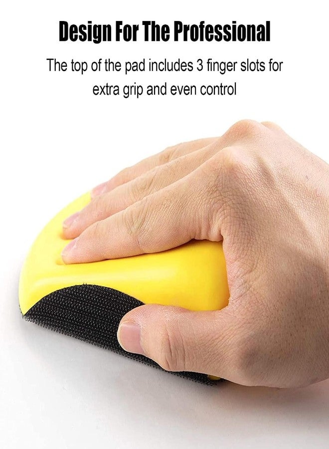 VELTRIX 6 Inch Mouse Shape Hand Sanding Pad | Hook and Loop Nylon Foam Sand Block for Wood, Furniture Restoration, Car Body Work | 150mm Round Disc Holder - Sandpaper Polishing Grinding - Image 3