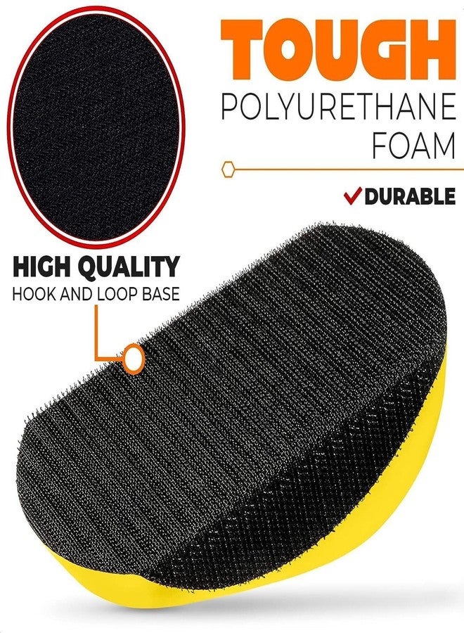 VELTRIX 6 Inch Mouse Shape Hand Sanding Pad | Hook and Loop Nylon Foam Sand Block for Wood, Furniture Restoration, Car Body Work | 150mm Round Disc Holder - Sandpaper Polishing Grinding - Image 5