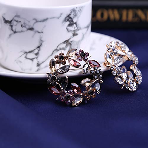 CUFTS Colours Crystal Brooch Pins Rhinestone Brooches Jewelry Gift for Women Girls (Colour Brooch 2) - Image 5