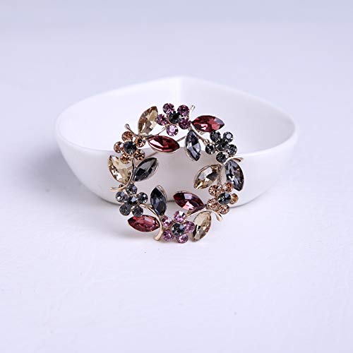 CUFTS Colours Crystal Brooch Pins Rhinestone Brooches Jewelry Gift for Women Girls (Colour Brooch 2) - Image 2