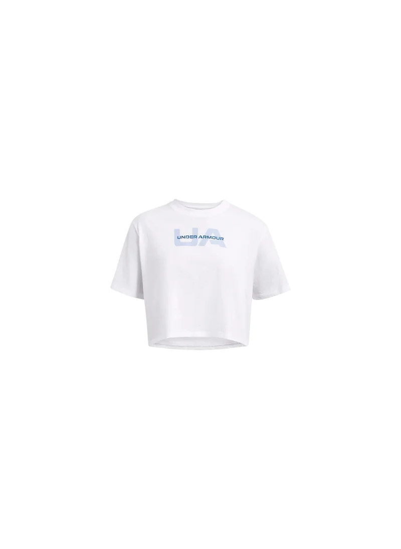 اندر ارمور Boxy Crop Branded T-shirt