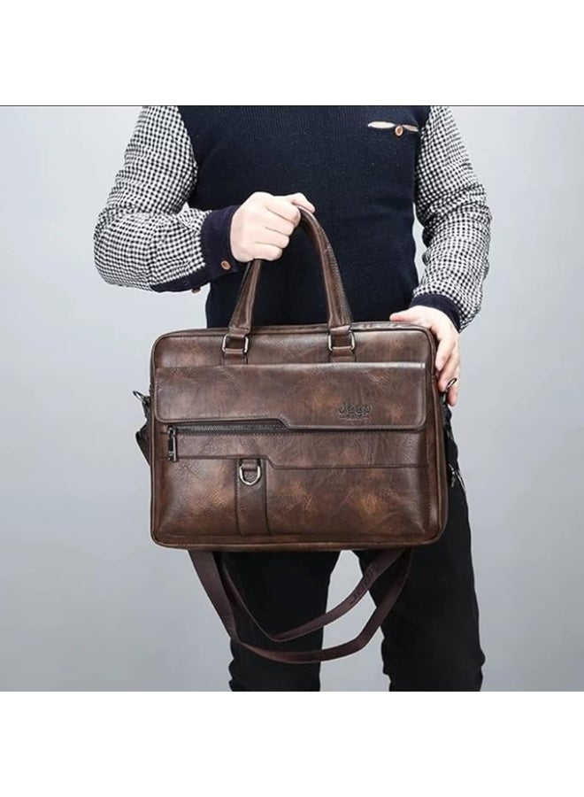 Jeep Buluo Men's Pocket Bag - Brown - Laptop Bags - Image 1