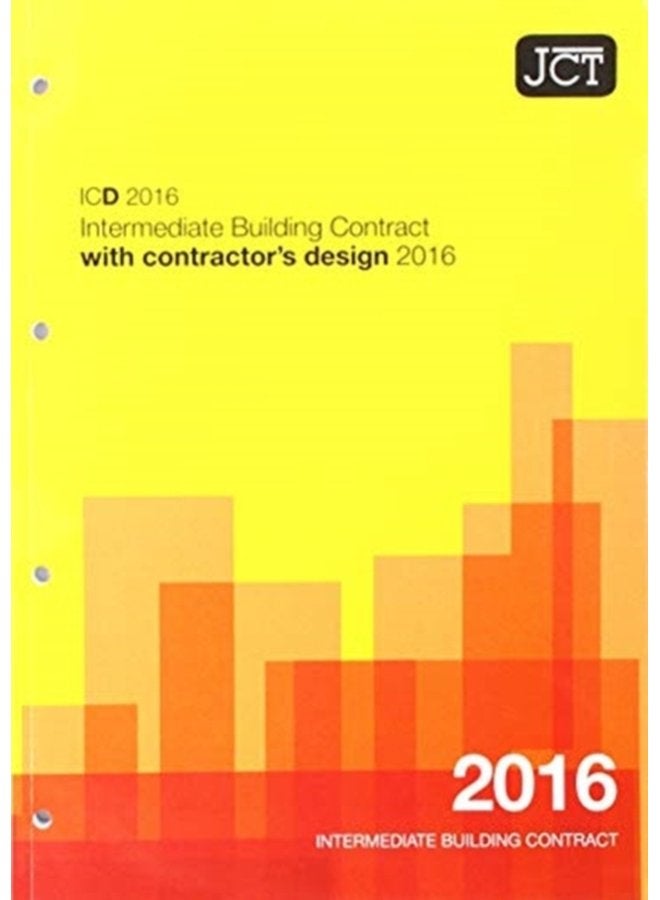 JCT Intermediate Building Contract with Contractor s Design 2016 ICD - Paperback