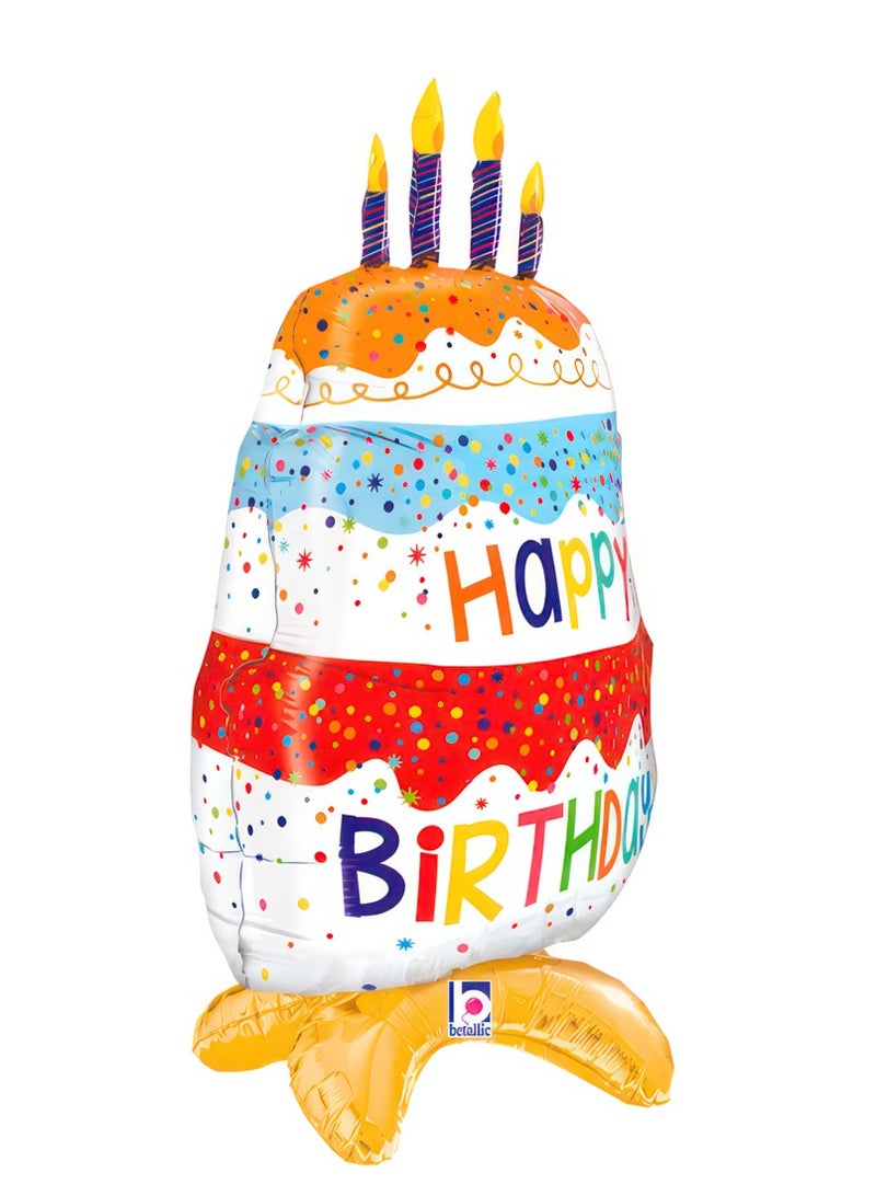 Betallic 29" Foil Balloon Standup Birthday Cake - Image 2