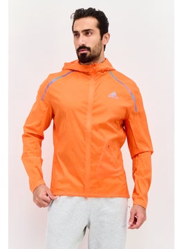 Adidas Men Sportswear Fit Long Sleeves Outdoor Short Jacket, Orange  - Image 1