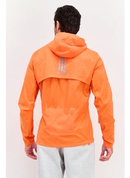 Adidas Men Sportswear Fit Long Sleeves Outdoor Short Jacket, Orange  - Image 3