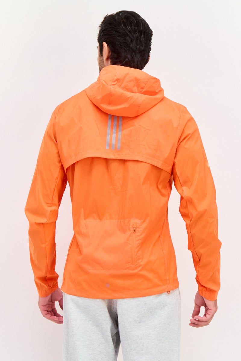 Adidas Men Sportswear Fit Long Sleeves Outdoor Short Jacket, Orange - Image 3