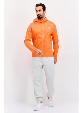Adidas Men Sportswear Fit Long Sleeves Outdoor Short Jacket, Orange  - Image 4