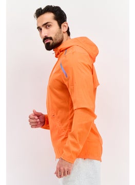 Adidas Men Sportswear Fit Long Sleeves Outdoor Short Jacket, Orange  - Image 2