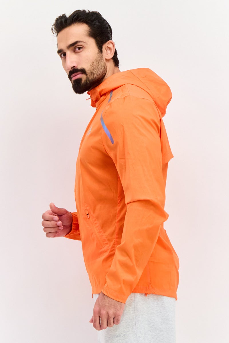 Adidas Men Sportswear Fit Long Sleeves Outdoor Short Jacket, Orange - Image 2