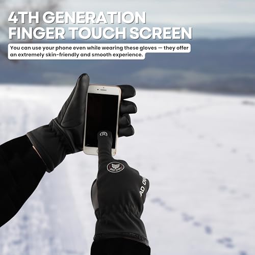 BADOWL Heat Hold Winter Gloves for Men & Women | Waterproof | Wind Resistant | Thermal Insulated | Anti-Slip Palm | Breathable | Ergonomic Fit | Quick Dry | Outdoor Gloves (Grey) - Image 5