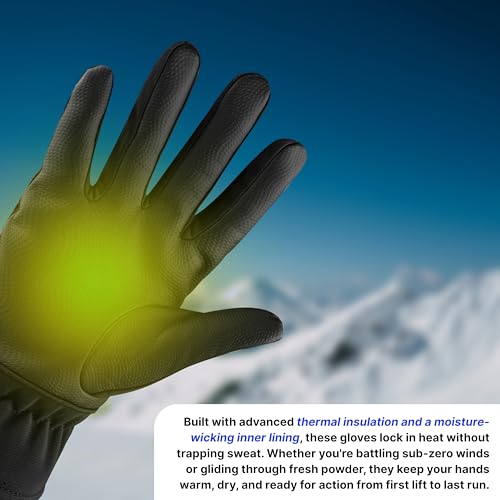 BADOWL Heat Hold Winter Gloves for Men & Women | Waterproof | Wind Resistant | Thermal Insulated | Anti-Slip Palm | Breathable | Ergonomic Fit | Quick Dry | Outdoor Gloves (Grey) - Image 4