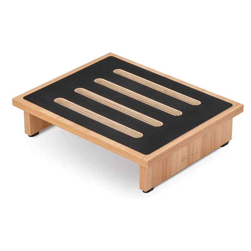 StrongTek One Step Stool for Adults with NonSlip Rubber Stepping Surface Portable Single Wooden Riser 440 lb Load Capacity for Kitchen Bathroom or Bedside Kid and Senior Support