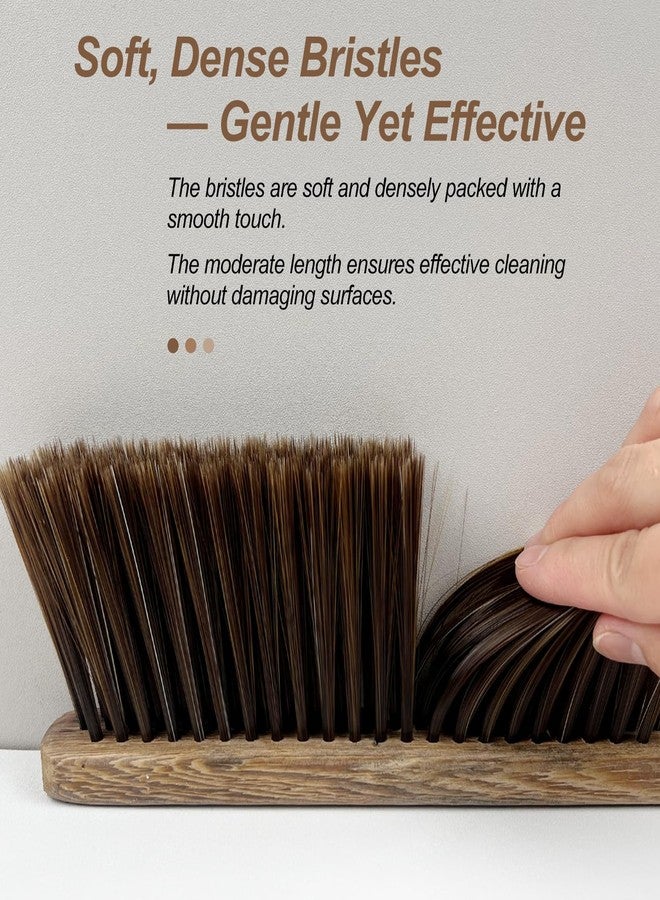 Zoolinn Wood Dusting Brush, Handheld Soft Bristle Cleaning Broom for Furniture, Car, Couch, Bed, Clothes, and More - Image 3