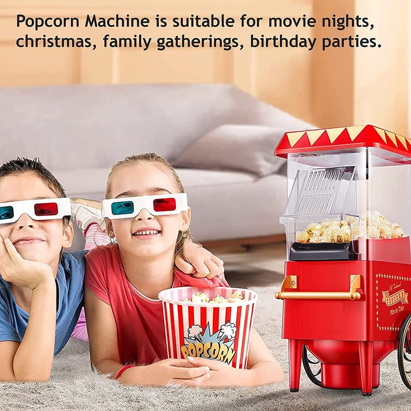 LIPSA ENTERPRISE Lipsa Enterprise Popcorn Machine DIY Vintage Retro Electric Hot Air Popcorn Machine Family Party Tool  - Image 3