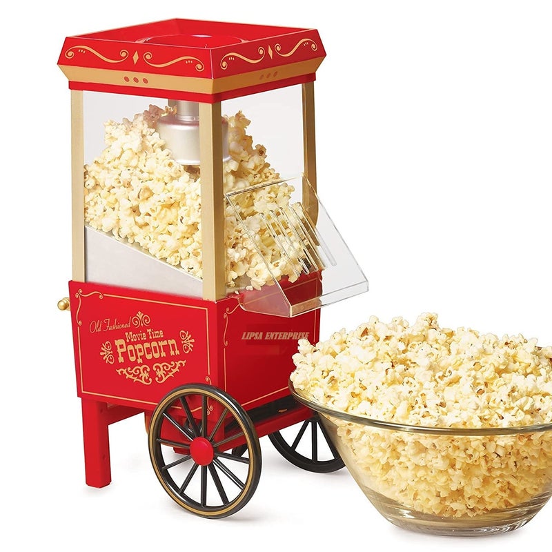 LIPSA ENTERPRISE Lipsa Enterprise Popcorn Machine DIY Vintage Retro Electric Hot Air Popcorn Machine Family Party Tool  - Image 2