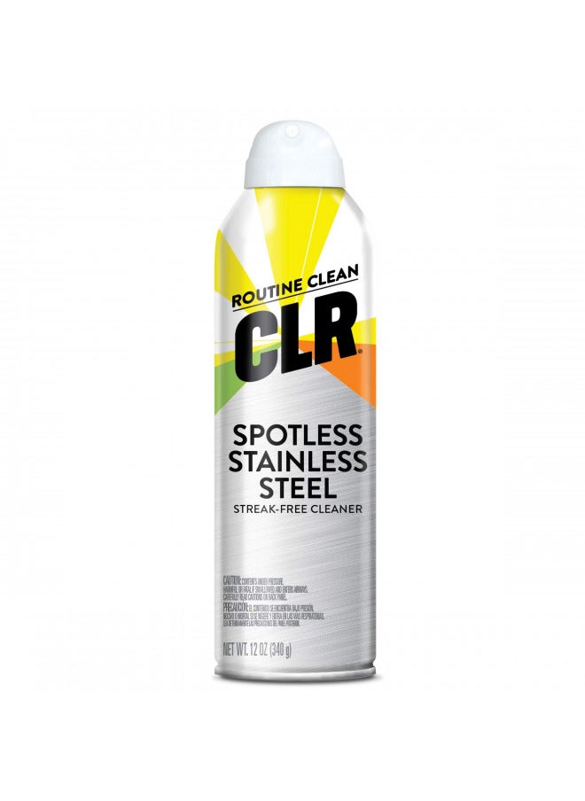 CLR CLR Spot Free Stainless Steel Cleaner - Removes Water Marks, Fingerprints and Residue from Refrigerators, Dishwashers, Ovens and More, Streak Free Shine - 12 Ounce Spray Can (12 oz Spray (Pack of 1))  - Image 1