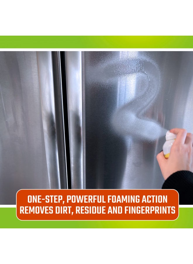 CLR CLR Spot Free Stainless Steel Cleaner - Removes Water Marks, Fingerprints and Residue from Refrigerators, Dishwashers, Ovens and More, Streak Free Shine - 12 Ounce Spray Can (12 oz Spray (Pack of 1))  - Image 2