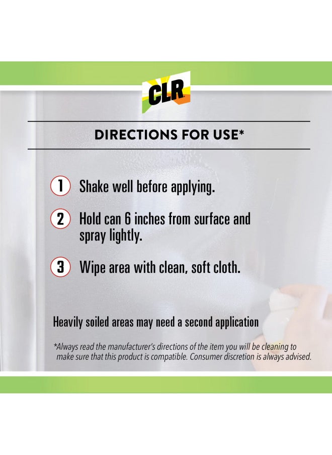 CLR CLR Spot Free Stainless Steel Cleaner - Removes Water Marks, Fingerprints and Residue from Refrigerators, Dishwashers, Ovens and More, Streak Free Shine - 12 Ounce Spray Can (12 oz Spray (Pack of 1))  - Image 3