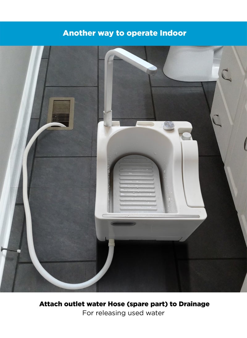 INNOV In Mecca - Wudu foot washer bathroom Automatic Muslim Prayer electric Wudu Foot Washer multifunction use wash face hands foot in one machine with handheld shattaf - Image 1