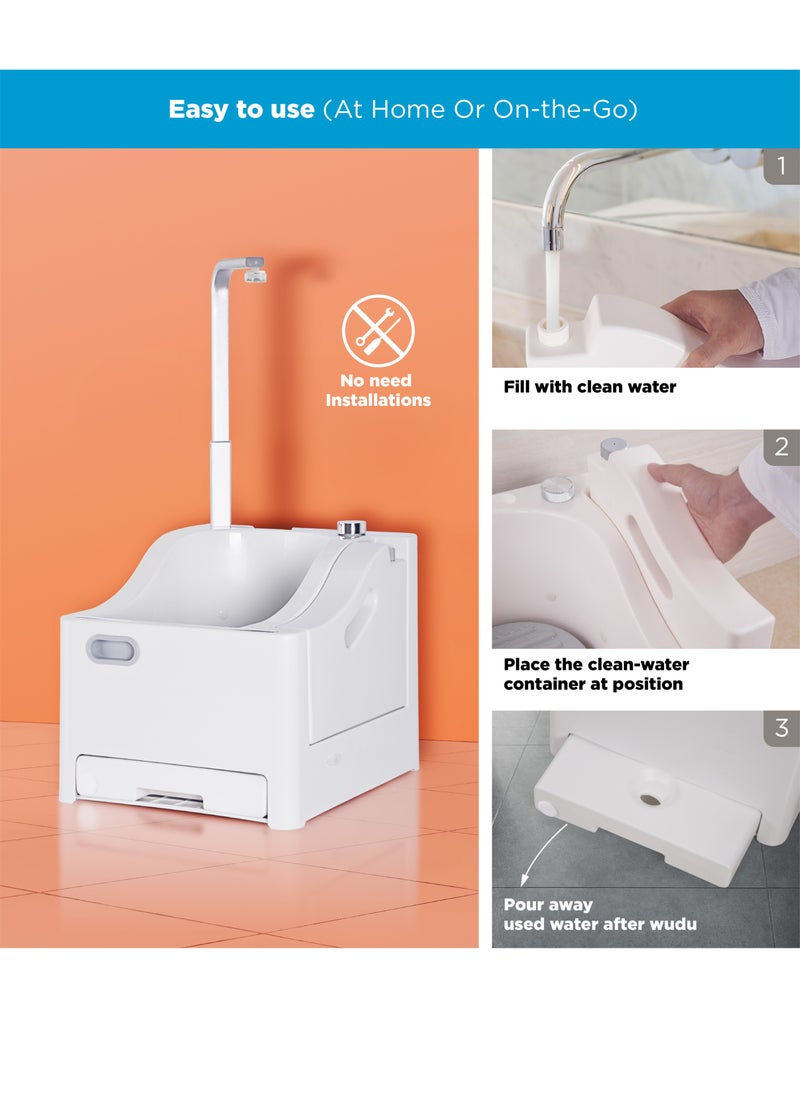 INNOV In Mecca - Wudu foot washer bathroom Automatic Muslim Prayer electric Wudu Foot Washer multifunction use wash face hands foot in one machine with handheld shattaf - Image 1