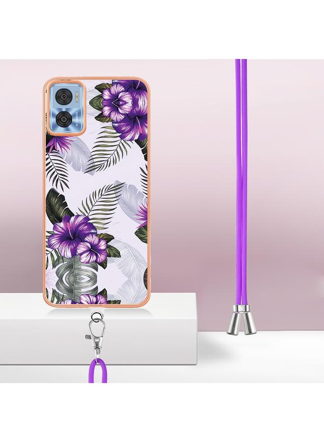 اس-توب جراب لهاتف Motorola Moto E22/E22i مصنوع من مادة TPU مطلية بالكهرباء مع حبل تعليق - Image 5