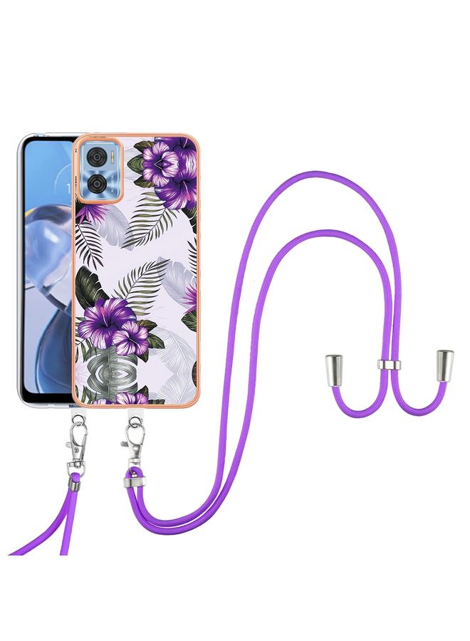 اس-توب جراب لهاتف Motorola Moto E22/E22i مصنوع من مادة TPU مطلية بالكهرباء مع حبل تعليق - Image 3