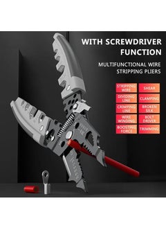 XIBO XIBO 28in1 Wire Stripper Tool 8Inch Wire Crimping Tool Multifunction wire strippers electeical Crimper with Splitting and MultiFunction Hand Tool for Cutting Stripping Shearing  - Image 2
