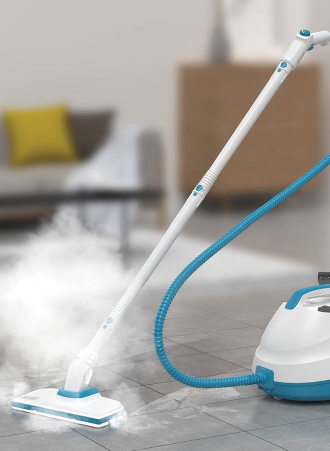 BLACK+DECKER Pressurized Steam Cleaner, 4 Bar Pressure, 1.2L Tank, 180° Pivoting Head, Kills 99.9% of Germs, 8 Accessories, for All Sealed Floors, ECO Friendly, 2000 W BHSMP2008-GB White/Blue - Image 3
