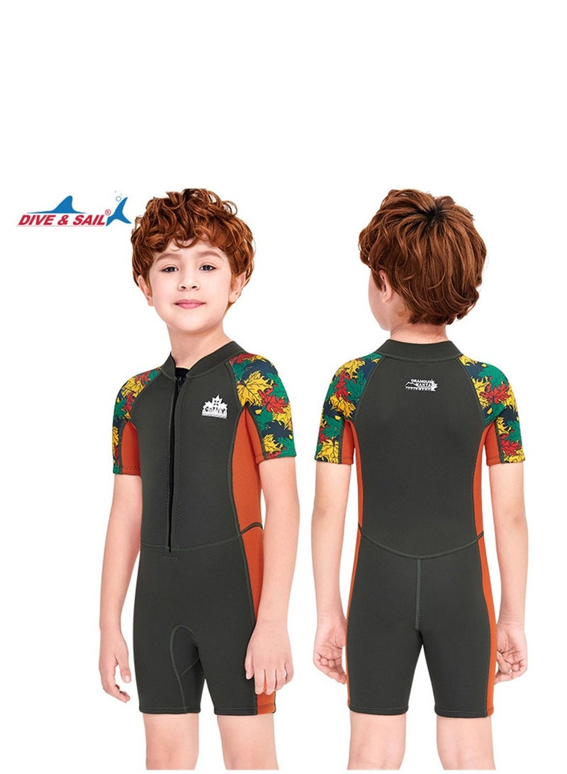 DIVE & SAIL 2.5MM Keep Warm Children Diving Suit Three-layer High Elastic Wetsuit For Boys Multicolour - Image 2