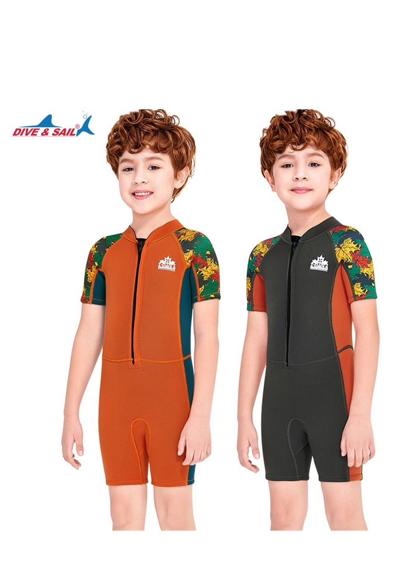 DIVE & SAIL 2.5MM Keep Warm Children Diving Suit Three-layer High Elastic Wetsuit For Boys Multicolour - Image 1
