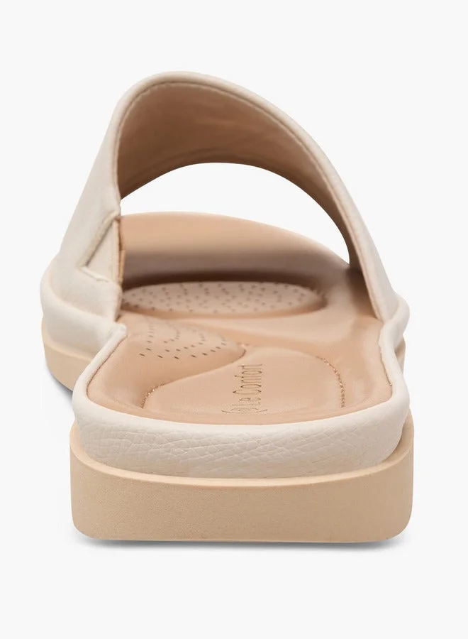 Le Confort  Women Textured Comfort Slide Sandals for Women | Best Price UAE
