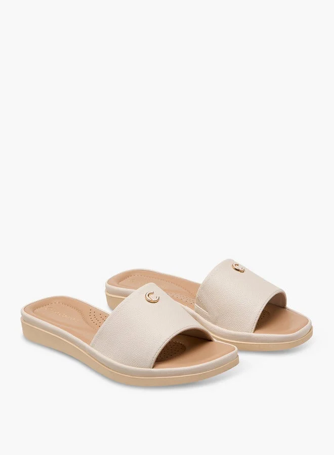 Le Confort  Women Textured Comfort Slide Sandals for Women | Best Price UAE
