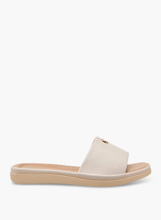 Women Textured Comfort Slide Sandals
