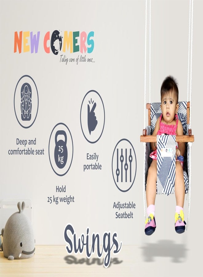 NEW COMERS® Diwali Gifts for Kids Hamper | Baby Swing Jhula and Washcloth Set | Designer for Kids - Image 2