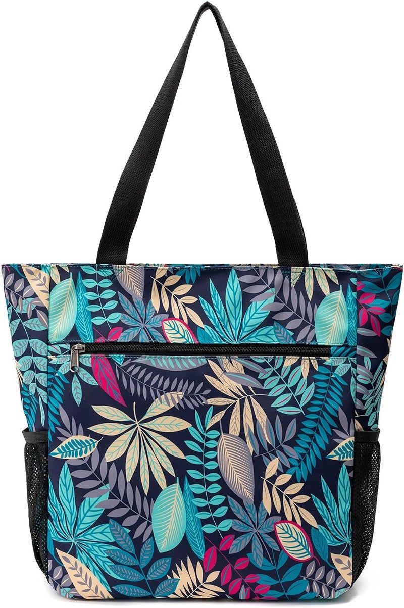 ETidy Large Capacity Foldable Tote Bag With Zipper Water-resistant SandproofWomen Beach Bag Handbag GymBag Travel ShoppingBag - Image 2