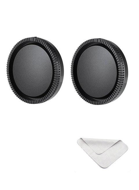 E Mount Rear Lens Cap & Body Cap Cover for Sony Nex E Mount A6700 A6600 A6500 A6400 A6300 A6100 A6000 A5100 A5000 A7C A7CR A7C II A7 A7S A7R FX3 FX30 A9 A9II ZV-E10 NEX-6 NEX-7 NEX-5C NEX-3